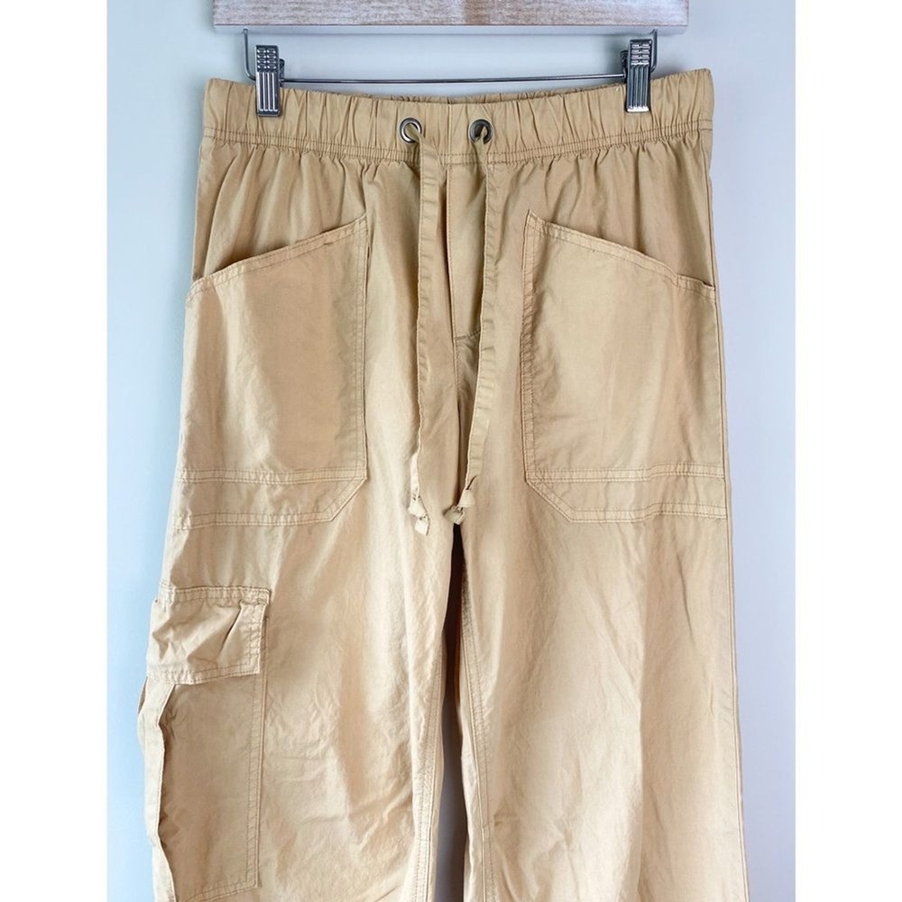 Aerie Avenue Baggy Cargo Pants S Tan Parachute Retro Y2K Grunge Cargo Cotton - Picture 3 of 13